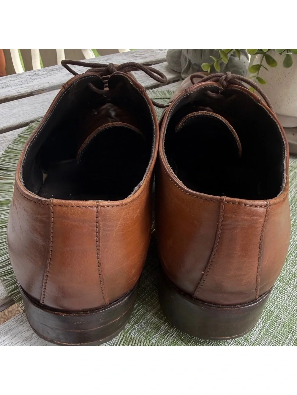 To Boot New York “Adam Derrick” Cap-Toe Oxfords — Brown Leather, Made in Italy